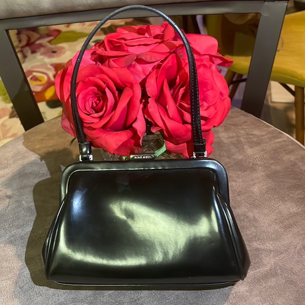 Nine West mini patent leather evening bag.